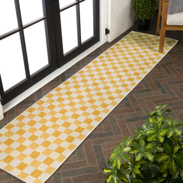 Aimee Traditional Cottage Checkerboard Indoor/Outdoor Area Rug